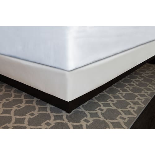Designer Décor BoxSpring QuickWrap, Polyester Shantung, Full XL 5", 54x80x5-6.5", Pure White